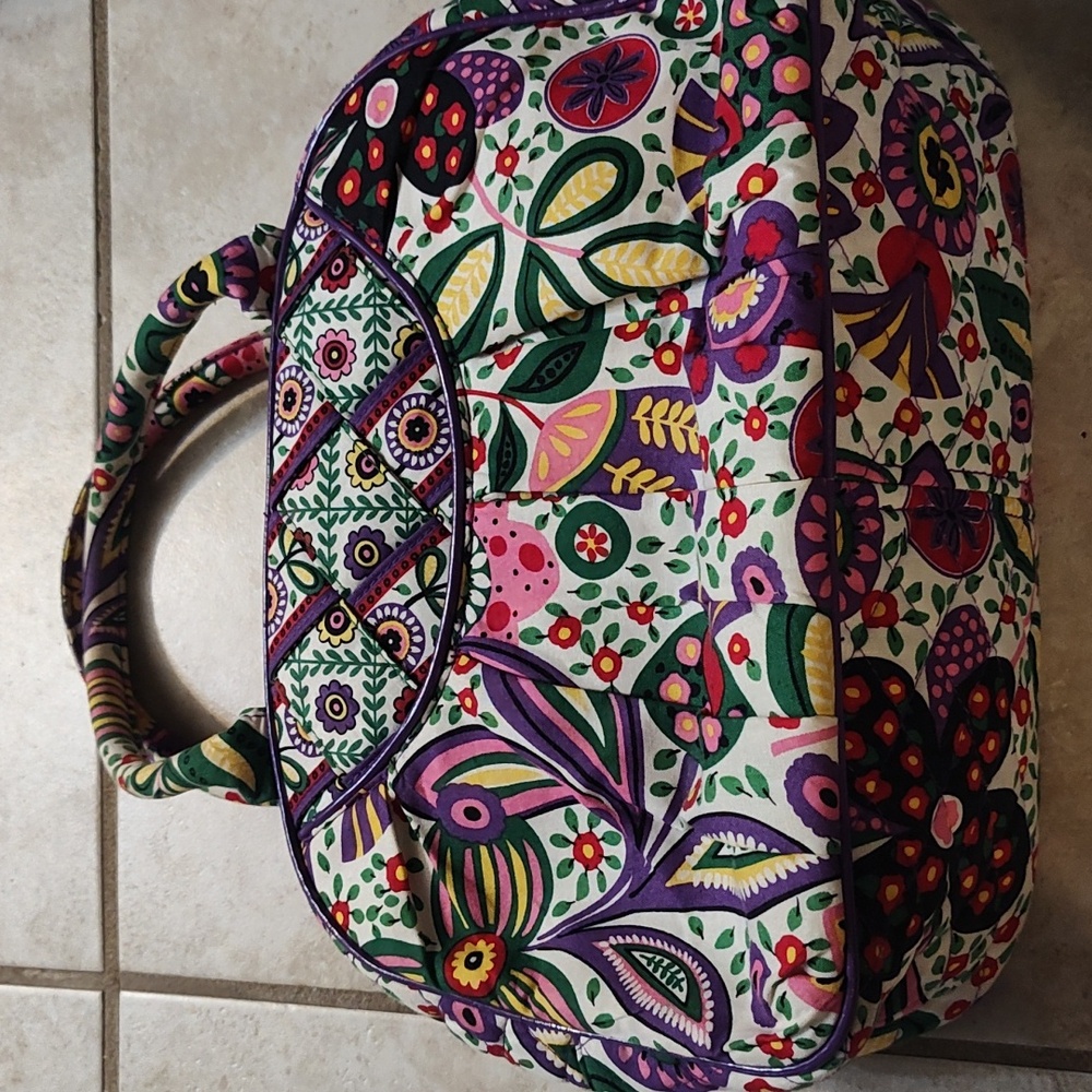 Vera Bradley Viva La Vera Bowler bag in multicolor floral print mint condition - Picture 4 of 5